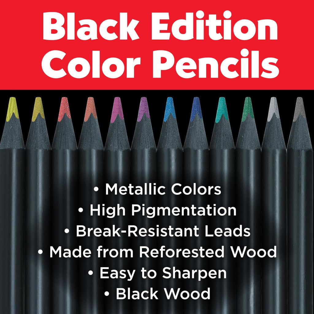 Faber-Castell Crayons métalliques Black Edition - Lot de 12