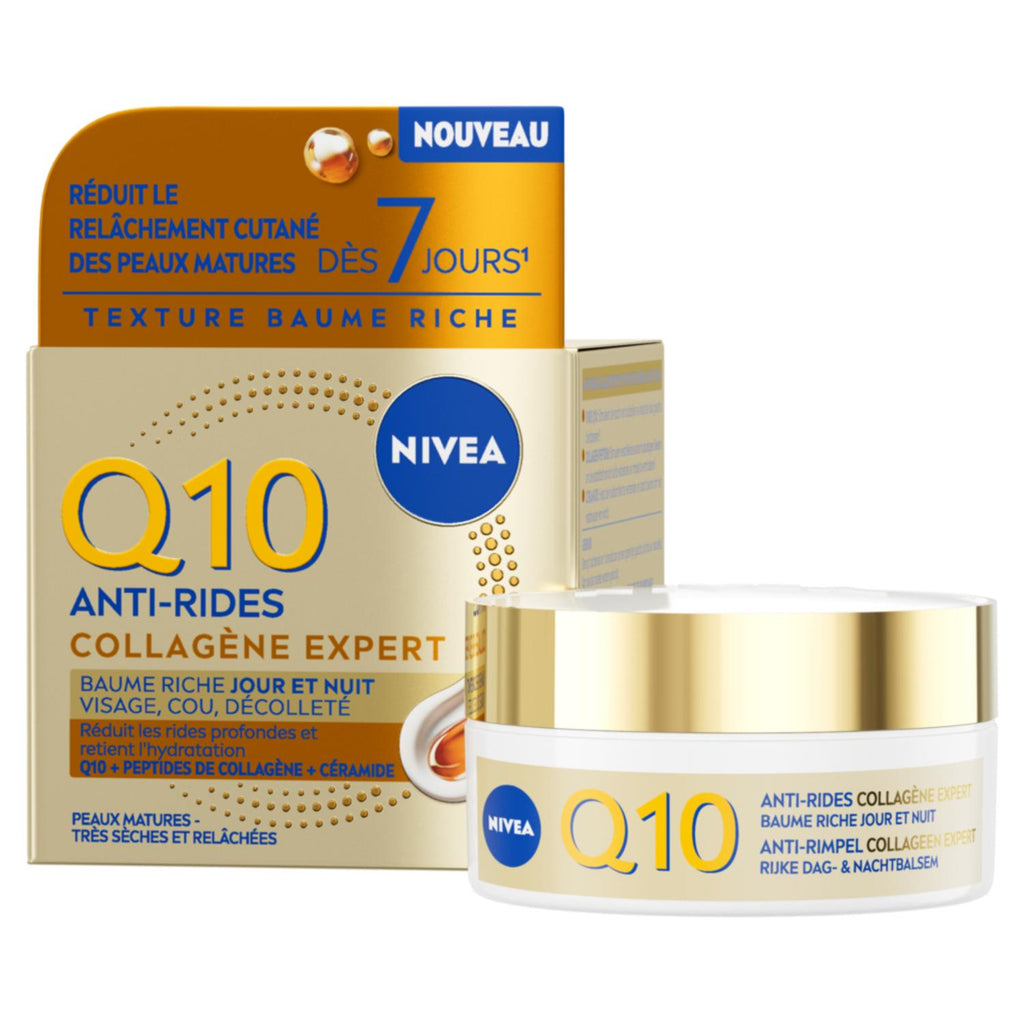 NIVEA Q10 Anti-Rides Collagène Expert Baume Riche Jour & Nuit Visage 50 ml