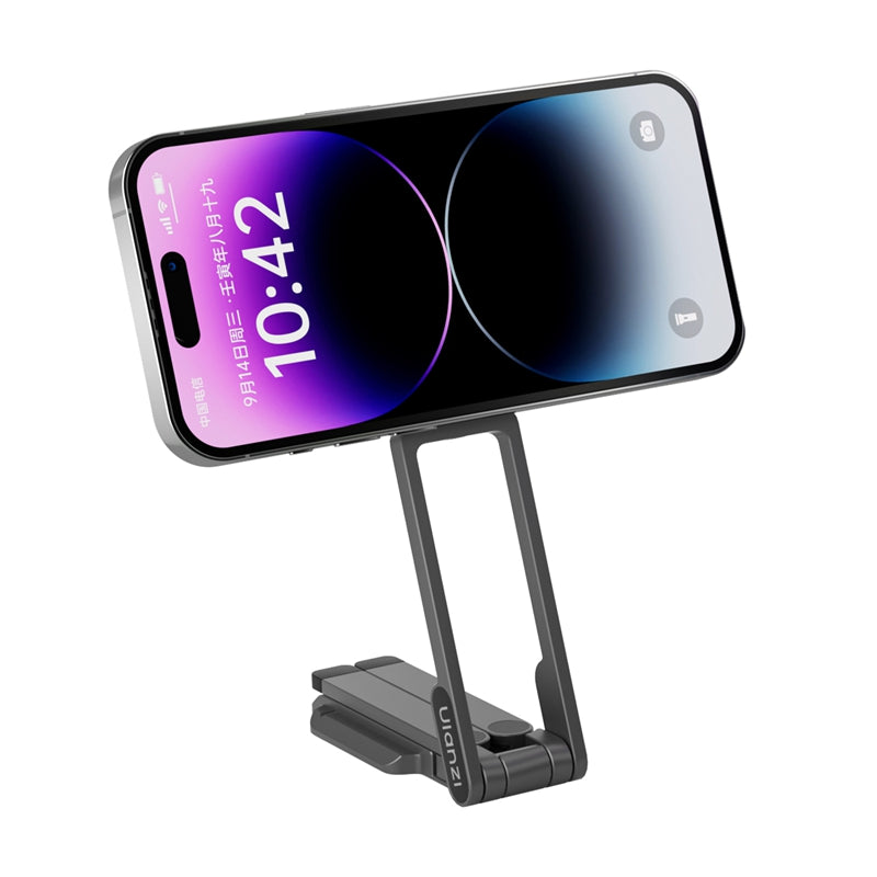 Ulanzi MA38 Trépied magnétique, Compatible MagSafe pour iPhone 12/13/14/15/16/17, Mousqueton MagLock à dégagement rapide, Support pliable en aluminium, Mini perche à selfie portable