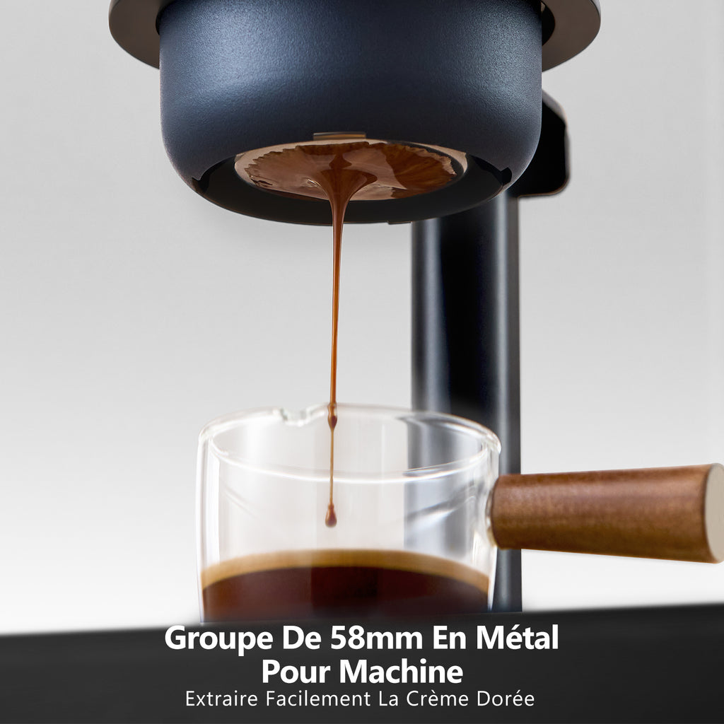 Starseeker Super58 Machine à espresso portable Petit format usage domestique Électrique adaptée au bureau et au camping en plein air Gris