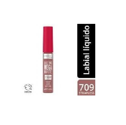 Rimmel Lasting Mega Matte Rouge à Lèvres Liquide (709 Strapless) 7,4 ml