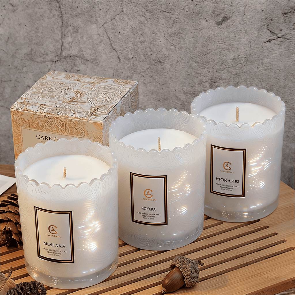 Zooly Bougie parfumée à bordure dentelée senteur Morris Orchid - 200 g
