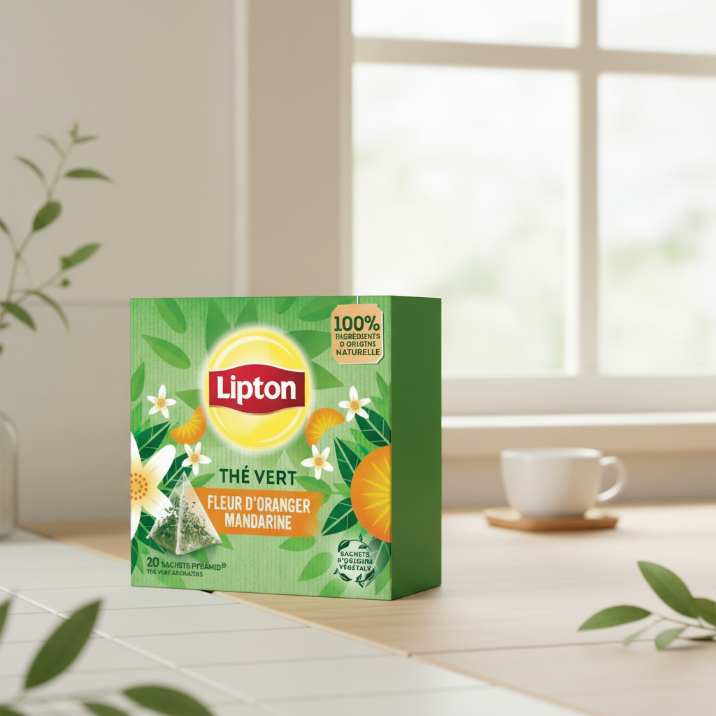 Lipton Thé vert fleur d’oranger et mandarine x20 30 g