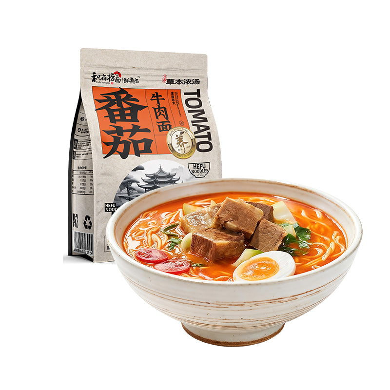 Hefu noodle Nouilles au bœuf et à la tomate 242 g