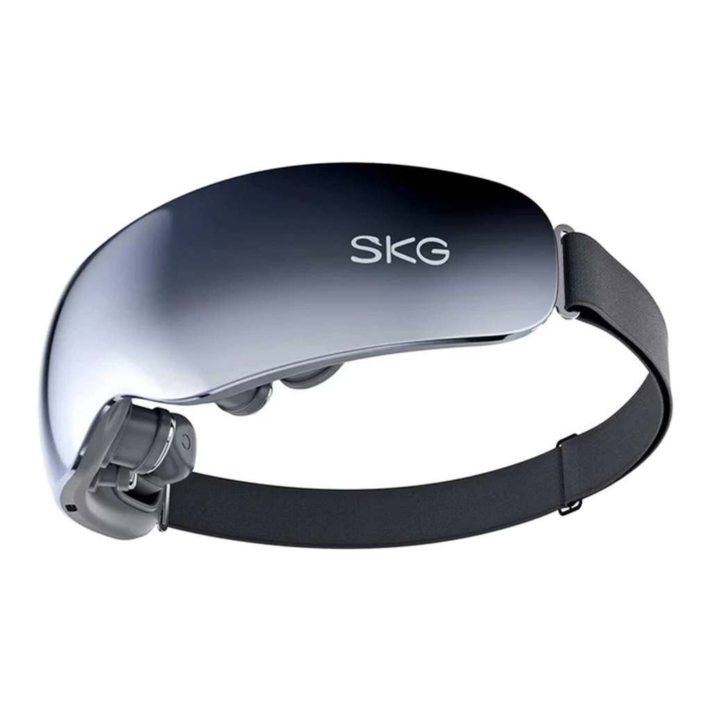 SKG E7-EN Masseur oculaire chauffant vibrant 2-en-1 avec mode musique Bluetooth et compresse chaude, Cadeau pour amoureux