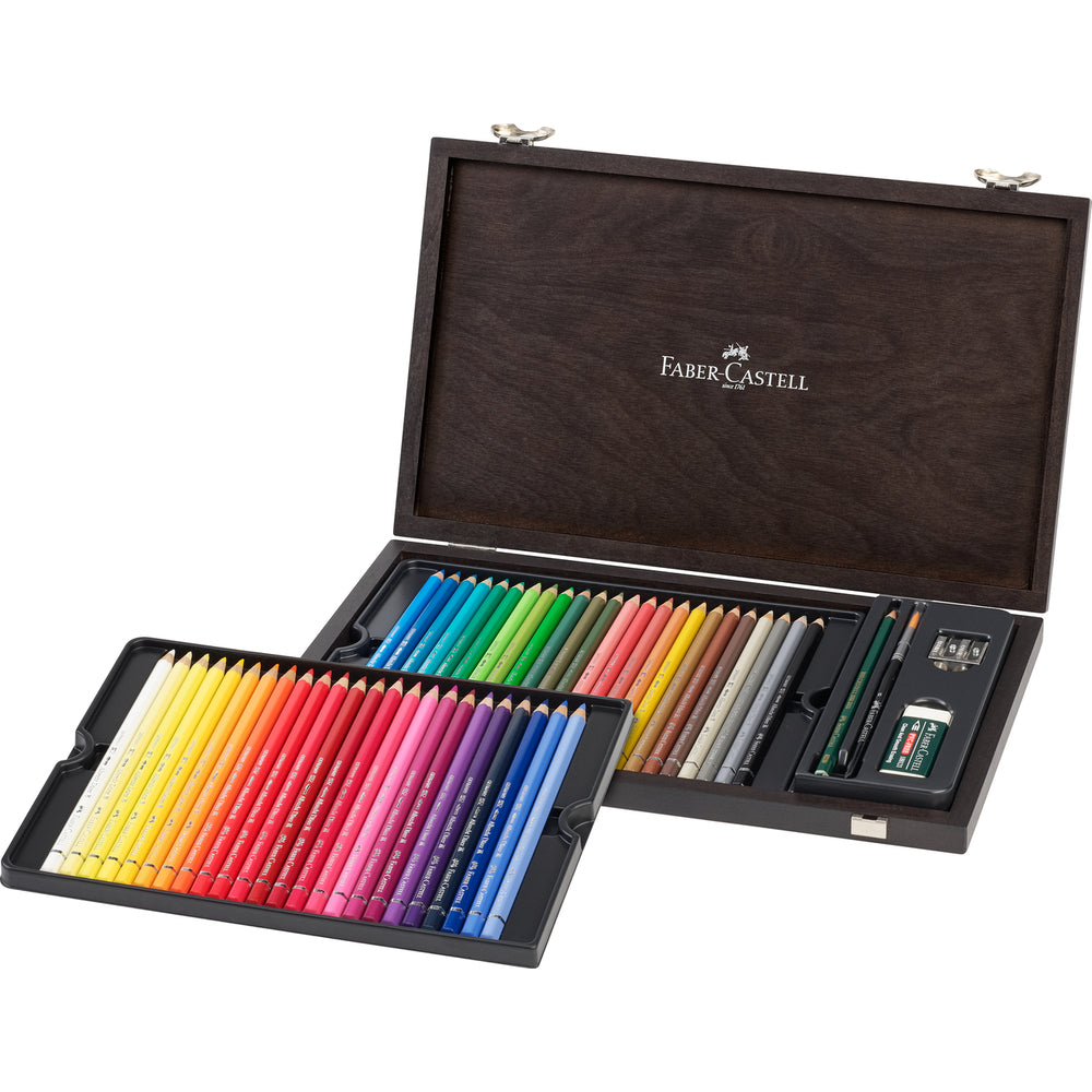 Faber-Castell Albrecht Dürer Coffret en bois de 48 crayons de couleur aquarellables