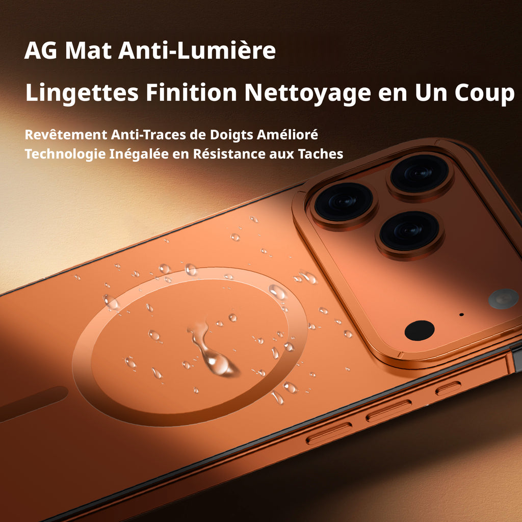 IM-CHEN Coque pour iPhone 17 Pro, cadre en alliage, couleur d’origine, versions magnétiques MagSafe, argent, 1 pièce