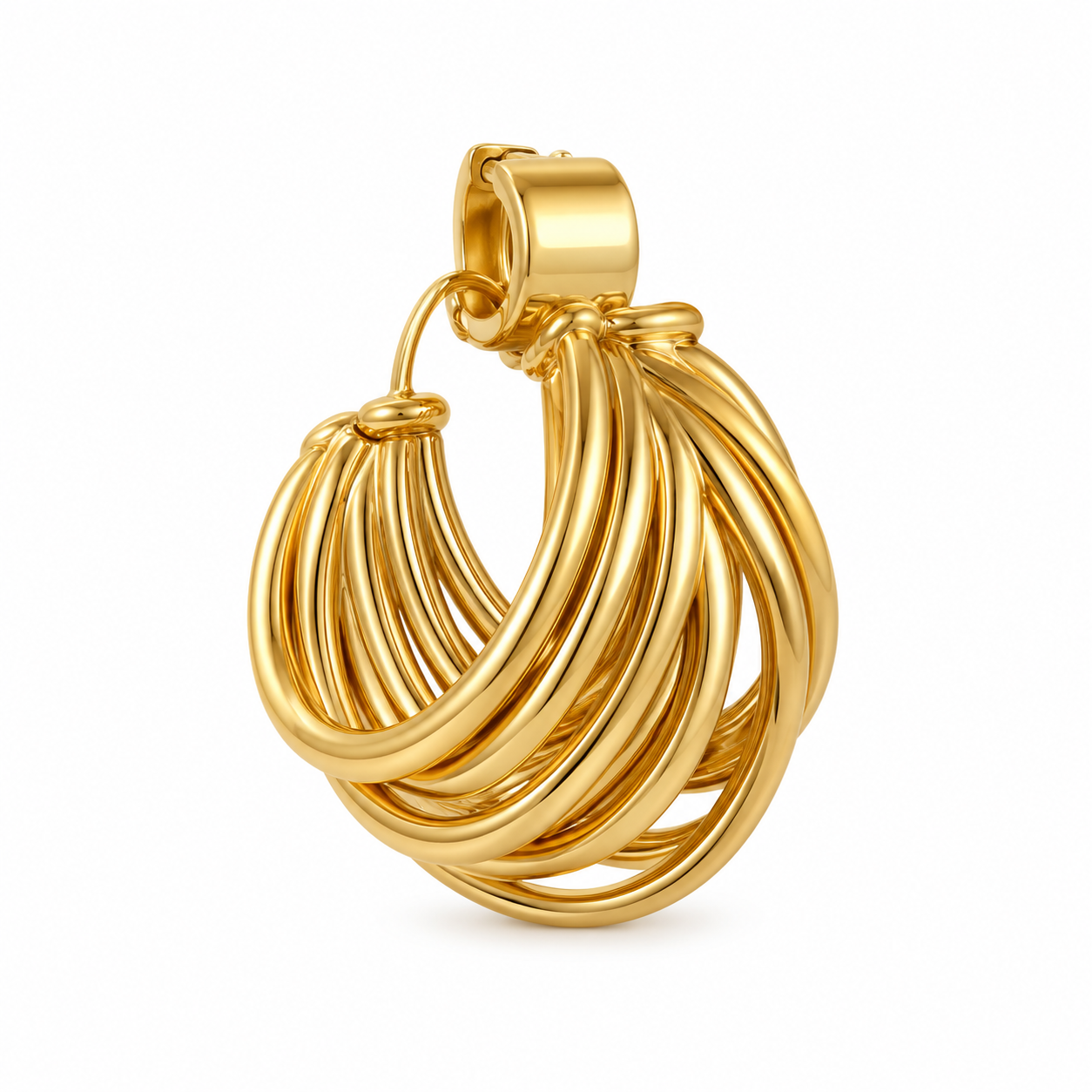 Boucles d'oreilles puces rondes en forme de C, style européen et américain, VoxorAI, toutes saisons
