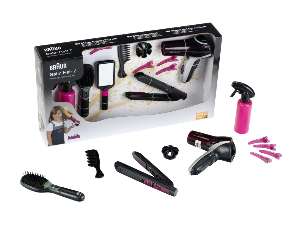 Theo Klein 5873 Braun Satin Hair 7 Kit de coiffure complet