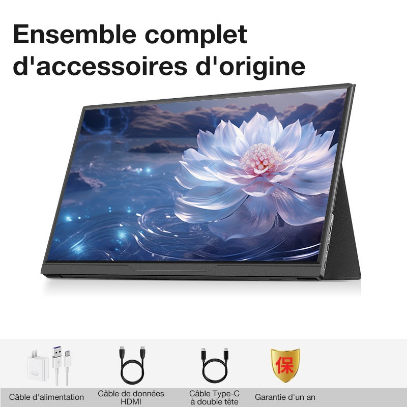 Lepow Ecran multifonctionnel portable 15,6", IPS HD, interface USB-C, compatible avec plusieurs appareils