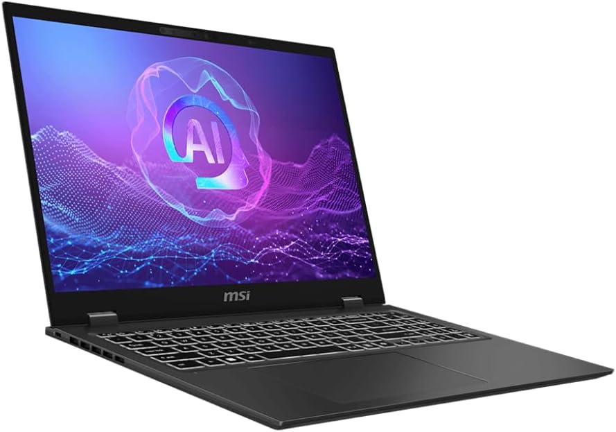 MSI PrestigePro 16 AI B2HVEG-259FR Ordinateur portable 16" UHD+ OLED 60 Hz, Intel Core Ultra 9 285H, NVIDIA GeForce RTX 4050, 32 Go de RAM, SSD 1 To, Windows 11 Pro