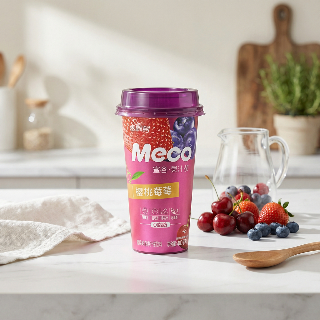 SENPURE Meco Thé aux fruits saveur cerise et fruits des bois - 400 ml