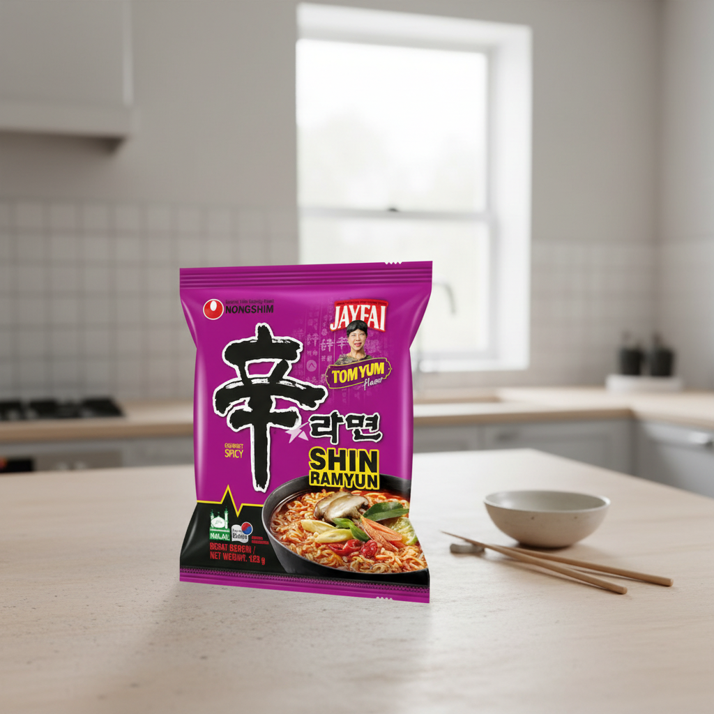 Nongshim Shin Ramyun Nouilles instantanées saveur Tom Yum Jay Fai - 123 g
