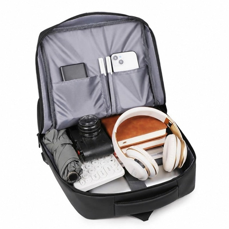 Sac à dos ordinateur portable professionnel 15,6 pouces léger hydrofuge multi-compartiments sac à dos fin sac à dos décontracté pour trajet bureau court voyage