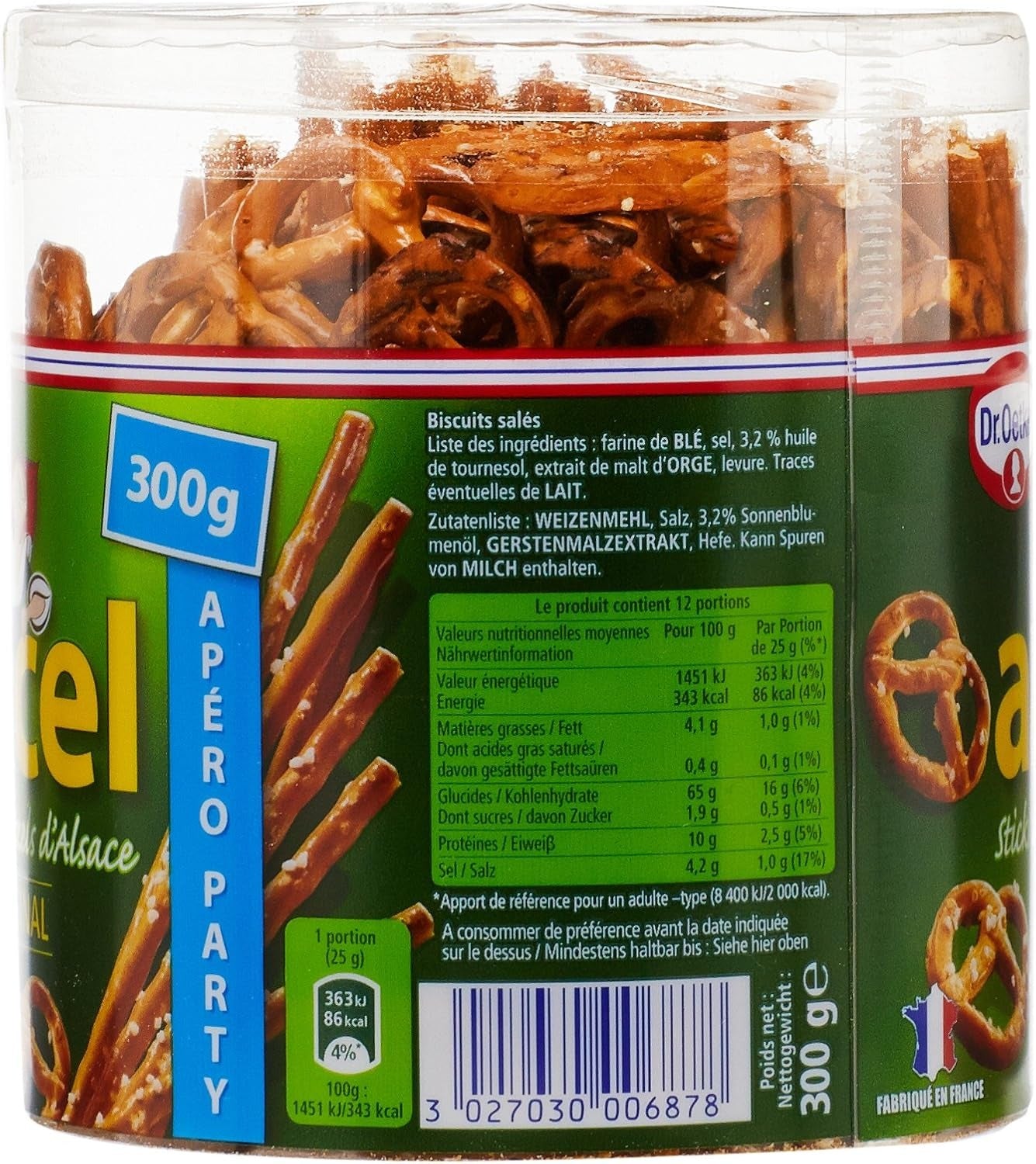 ANCel Alsace Bâtonnets de Bretzel Salés, 300 g