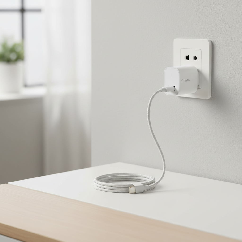 Belkin BOOST CHARGE Chargeur mural USB-C PD PPS 25 W simple port - blanc
