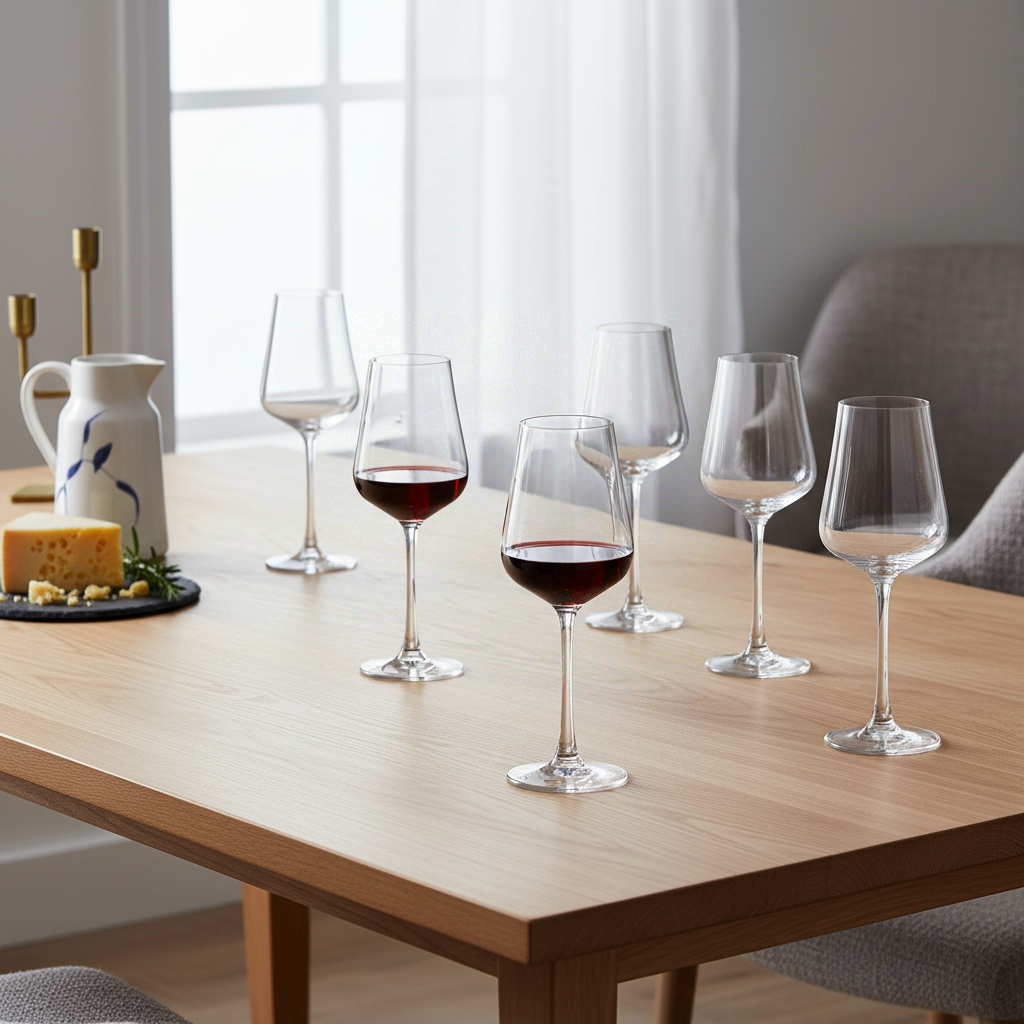 BJÖRN LAGOM Lot de 6 verres à pied - 6 x 34 cl