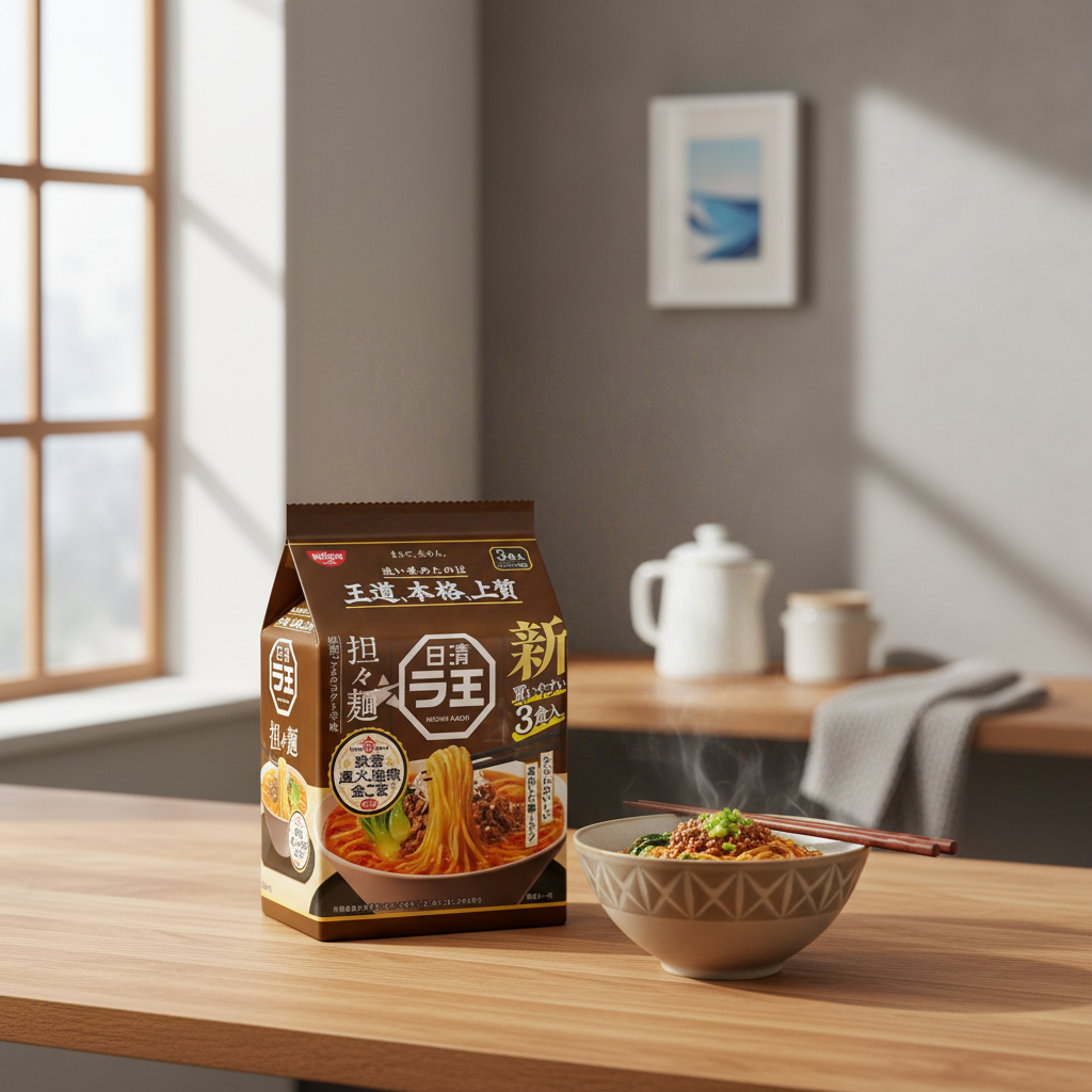 NISSIN Raoh Nouilles Tantan Pack de 3 portions (95 g x 3) 285 g