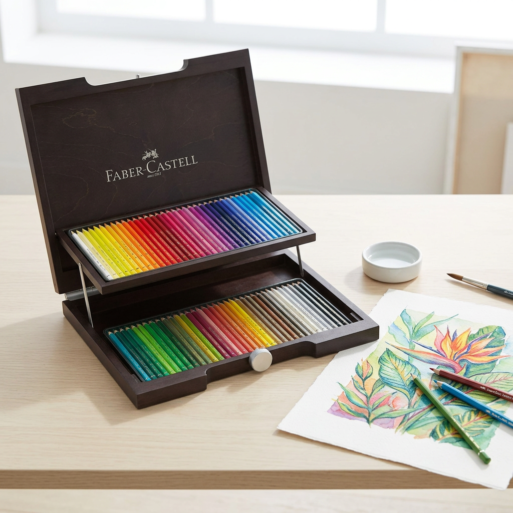 Faber-Castell Albrecht Dürer Set de Crayons Aquarelle 72 Couleurs - Boîte en Bois de Qualité Artiste