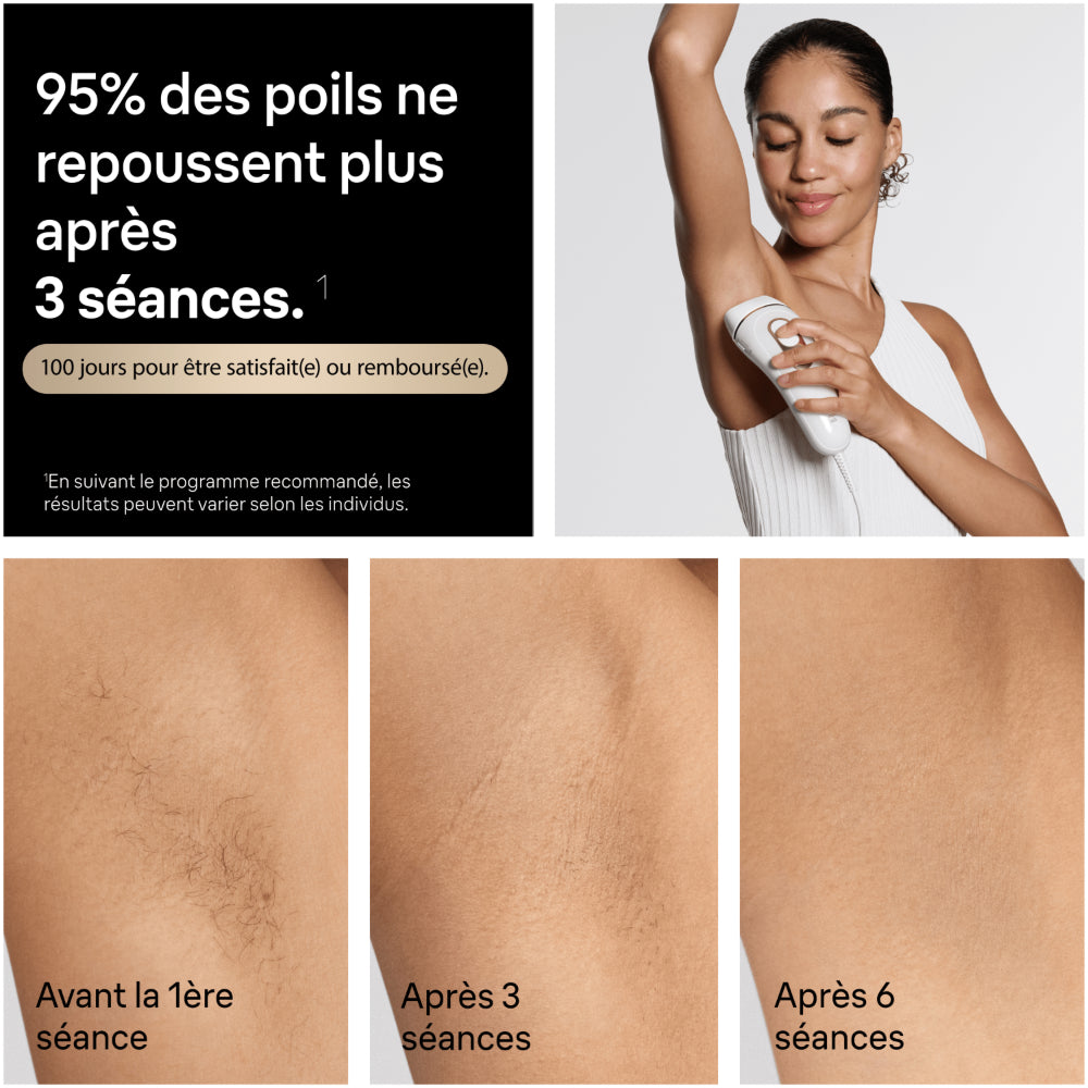 BRAUN Épilateur IPL PL5221 - Réduction durable des poils - Capteur de contact avec la peau - Pour le corps et le visage