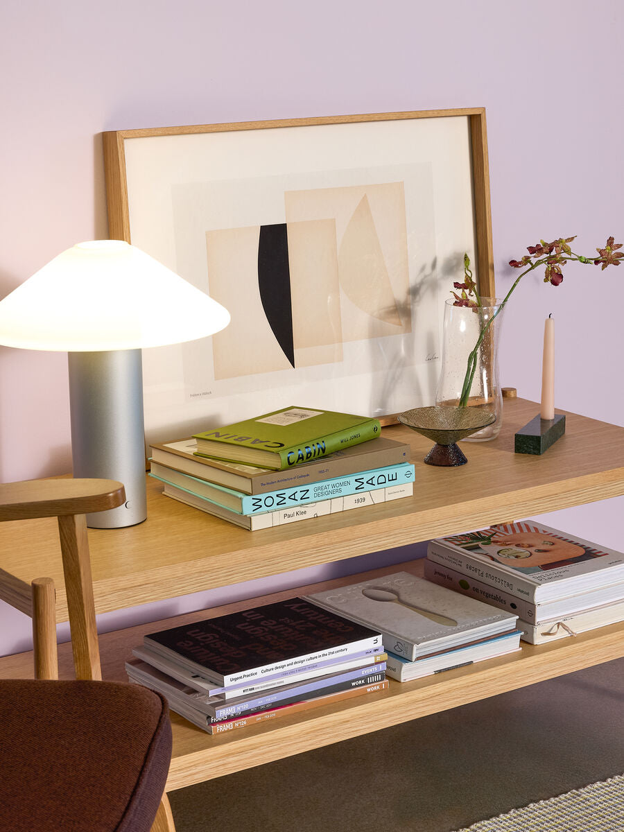 Hübsch Lampe de table Orbit Argent métallisé