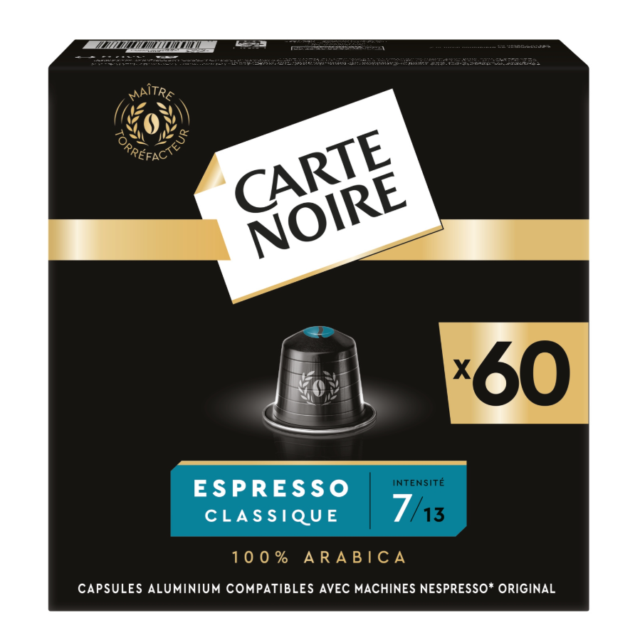 CARTE NOIRE - Café Espresso ICONIQUE N°7 - 60 capsules