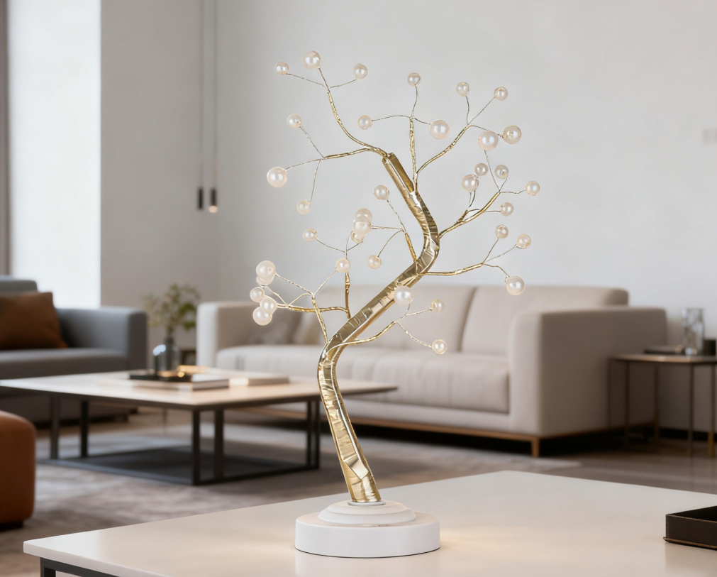 Sapin Lumineux 36L Perles LED Blanc Chaud