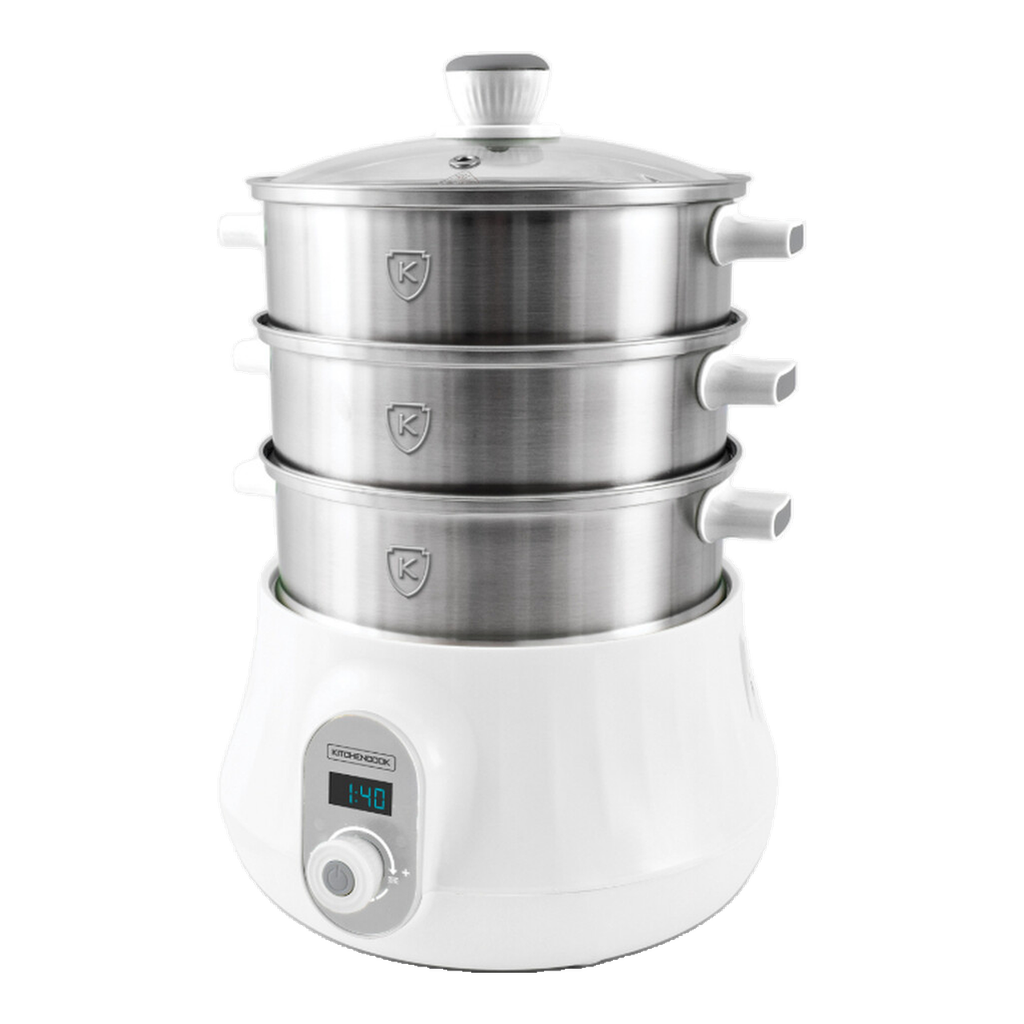 KitchenCook MULTI STEAM 9 - Cuiseur vapeur électrique en acier inoxydable