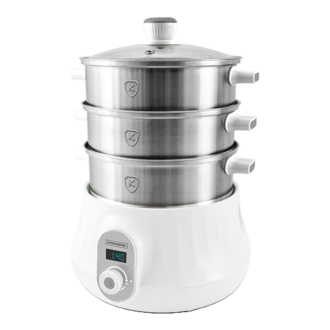 KitchenCook MULTI STEAM 9 - Cuiseur vapeur électrique en acier inoxydable