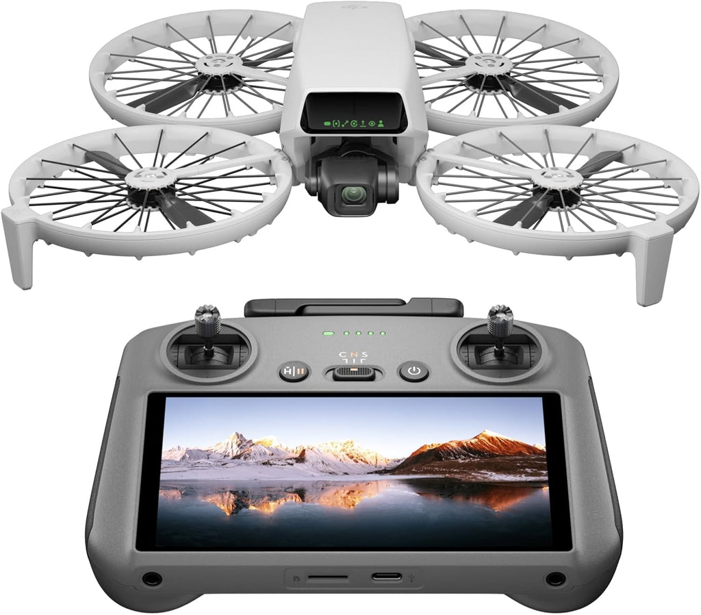 DJI Flip Drone avec télécommande à écran RC 2, Suivi automatique, Caméra 4K UHD pour adultes, Moins de 249 g, Stabilisation par nacelle 3 axes, Transmission vidéo 13 km, Décollage depuis la paume, Autonomie de vol 31 min