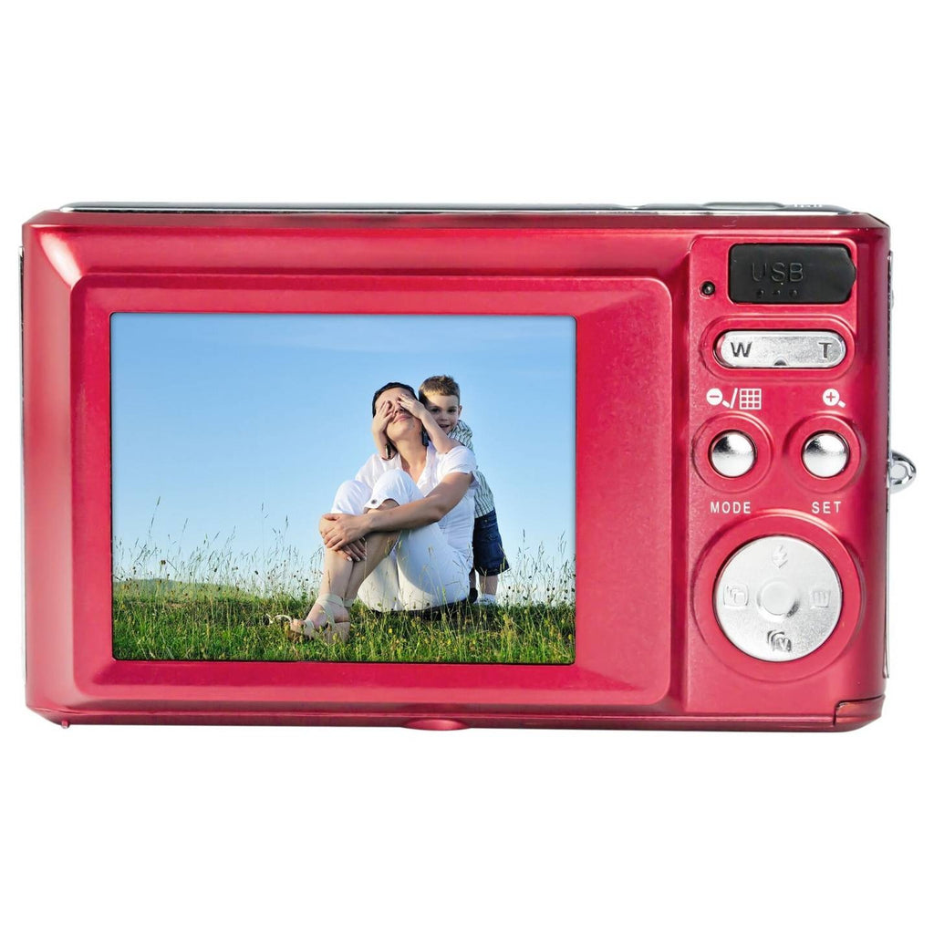 AgfaPhoto Appareil photo numérique compact 21 MP, zoom numérique 8x, Rouge
