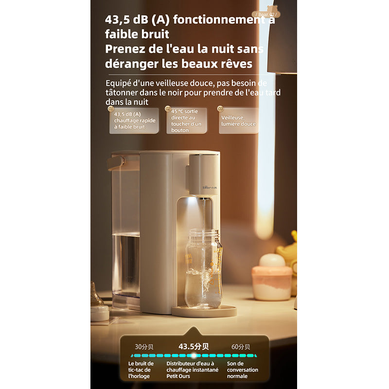 Bear YSJ-E40T2 Distributeur d'eau chaude numérique, 6 températures, ébullition rapide, 3 L