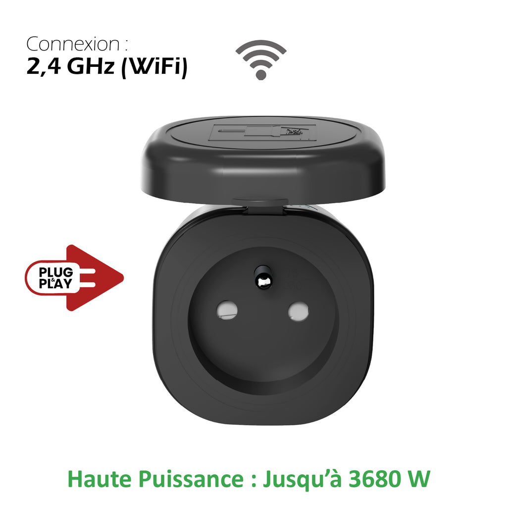 KYF Prise extérieure intelligente Wi-Fi avec mesure de consommation