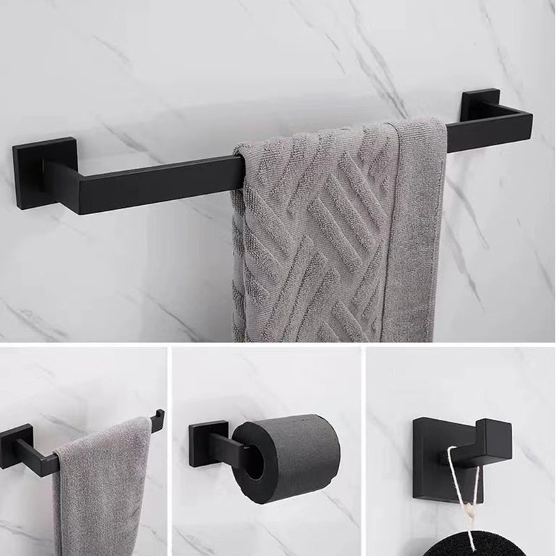 JORDAN&JUDY Lot de 5 porte-serviettes noirs, rangement de salle de bain, élégant et fonctionnel