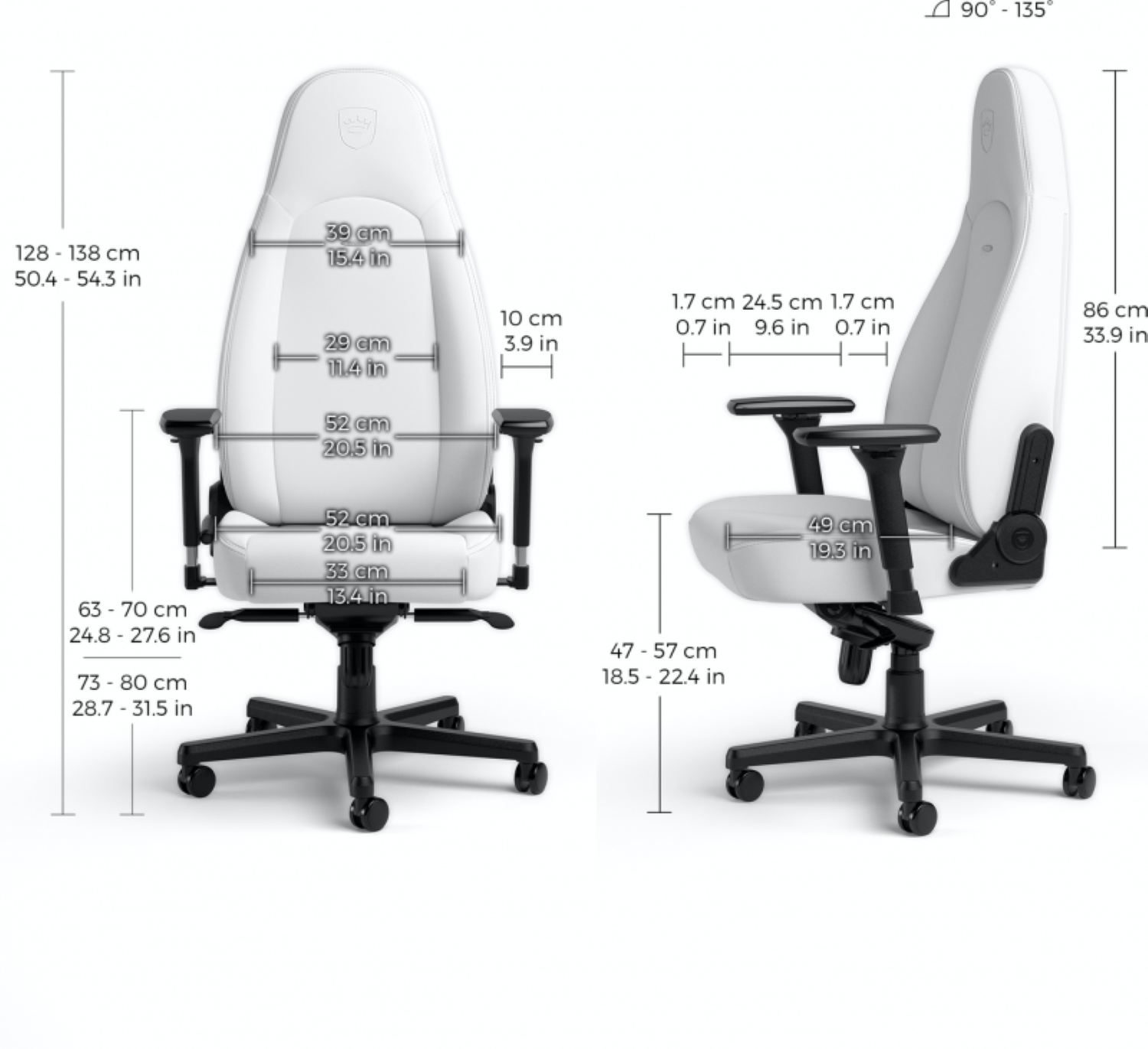Fauteuil Noblechairs Icon White Edition - Blanc
