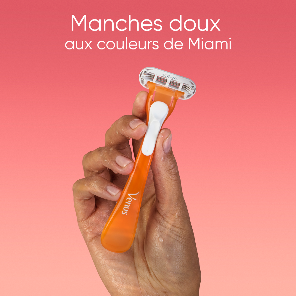 Gillette Venus Smooth Rasoirs Jetables Miami Sunset Lot de 3 Rasoirs