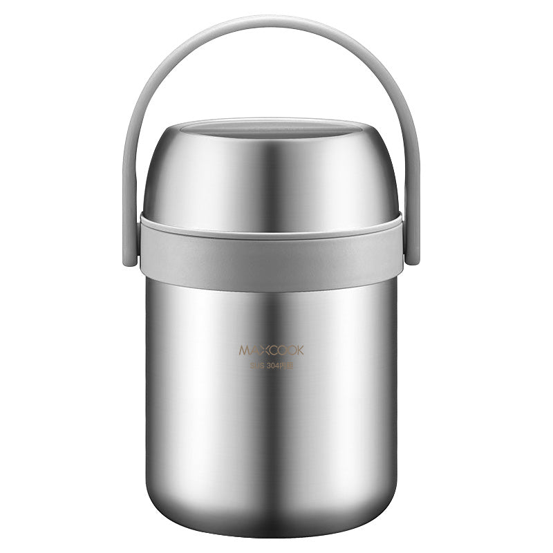 Maxcook MCTG0164 Thermos alimentaire isotherme sous vide 1,5 L Acier inoxydable 304 Grande ouverture