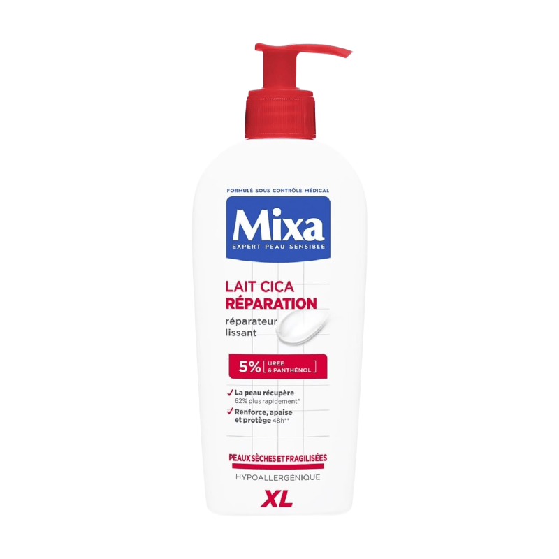 Mixa Lait Corps Réparateur Cica Urea Pour Peaux Sèches & Fragiles, 250 ml
