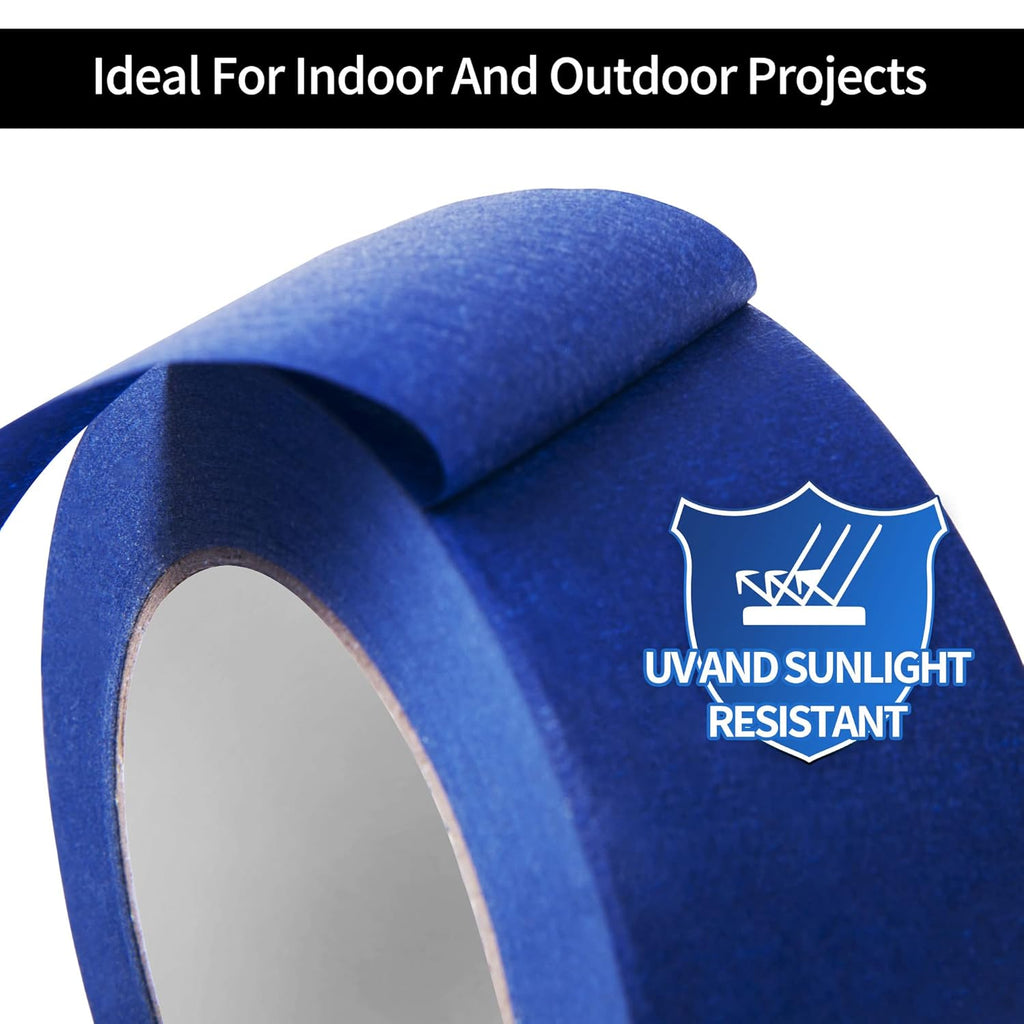 TAPEBEAR Lot de 6 rubans de masquage multi-surfaces bleu - 48 mm x 55 m