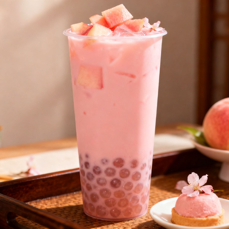 ALLEY TEA Thé au Lait aux Perles de Pêche Boisson Solide 123g