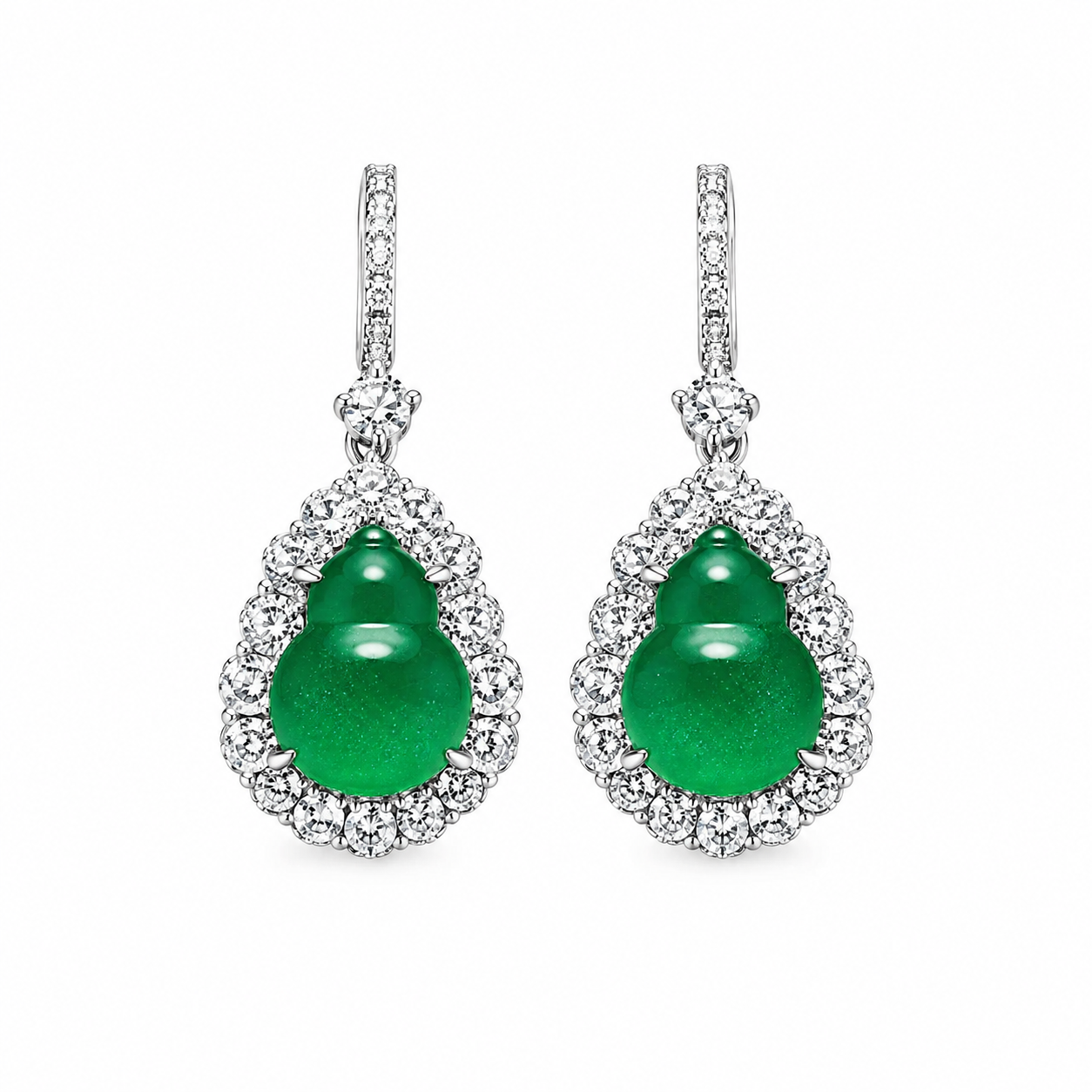 VoxorAI Boucles d'oreilles à clous en calcédoine naturelle vert émeraude, pour toutes les saisons en chalcédoine naturelle