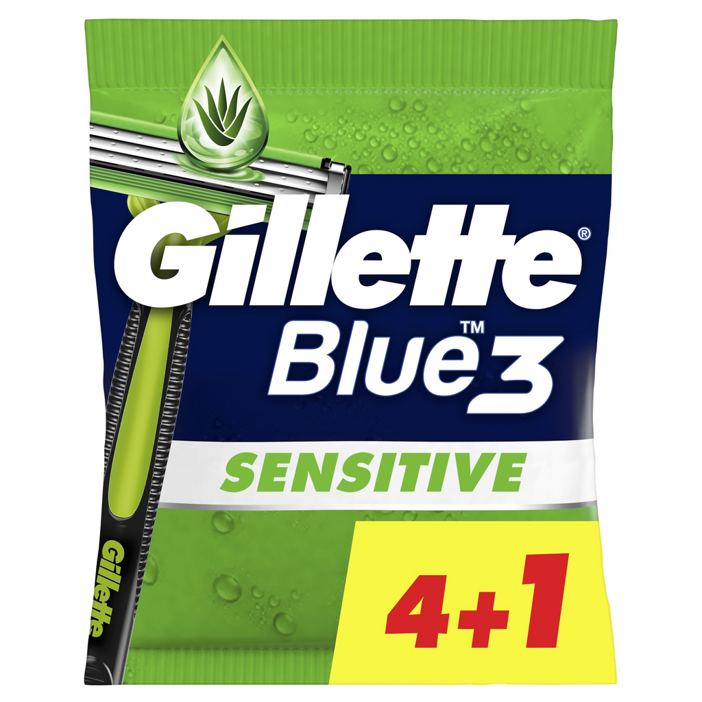 Gillette Blue 3 Sensitive Rasoirs Jetables - Lot de 5