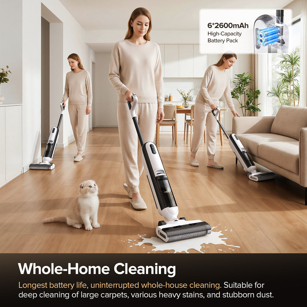 Lubluelu 16000 Pa T6 Aspirateur eau et poussière autonettoyant