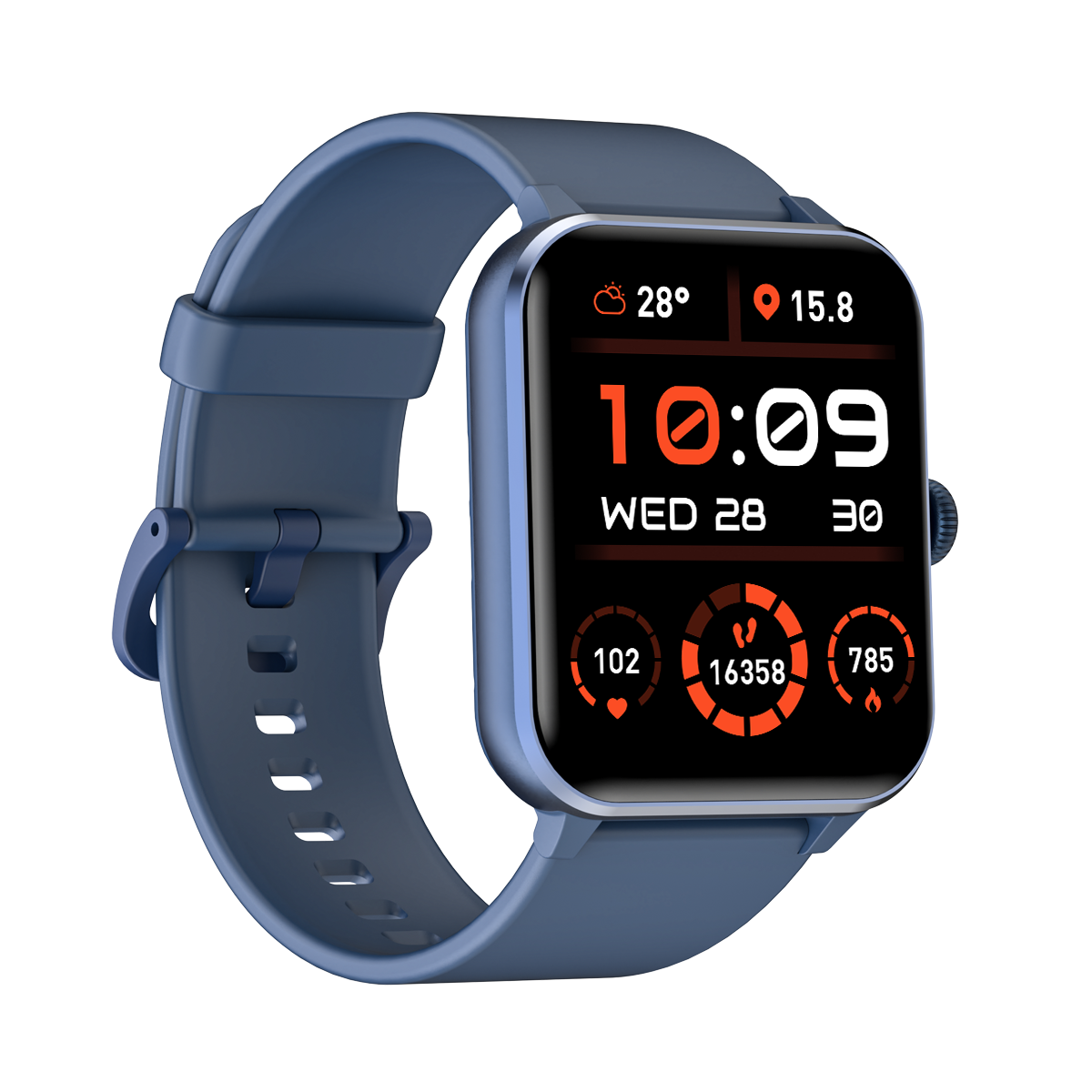 Blackview R50 Montre connectée écran de 1,85 pouces, autonomie de 25 jours, moniteur de fréquence cardiaque et de sommeil, appels Bluetooth, plus de 100 modes sportifs. Compatible Android/iOS