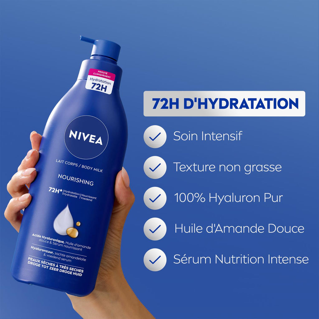 Nivea Lait Corps Crème Nourrissant Peaux Très Sèches 625 ml