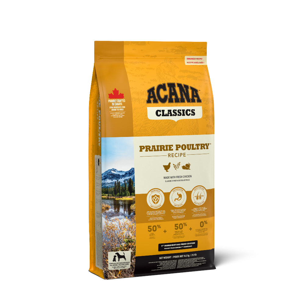 ACANA Classics Croquettes pour chien série classique recette volaille des prairies, Sac 14,5 kg (Poulet, abats et cartilage)