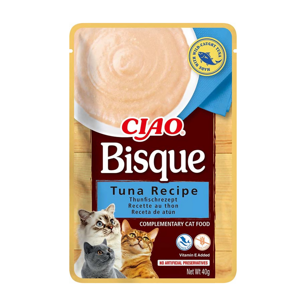 INABA Friandise et complément alimentaire pour chats, bouillie épaisse saveur thon, filets de thon 100 %, hydratation