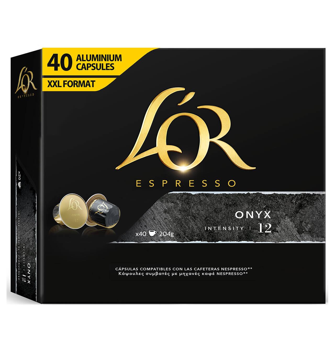 L'OR Capsules de Café Onyx compatible Nespresso x40