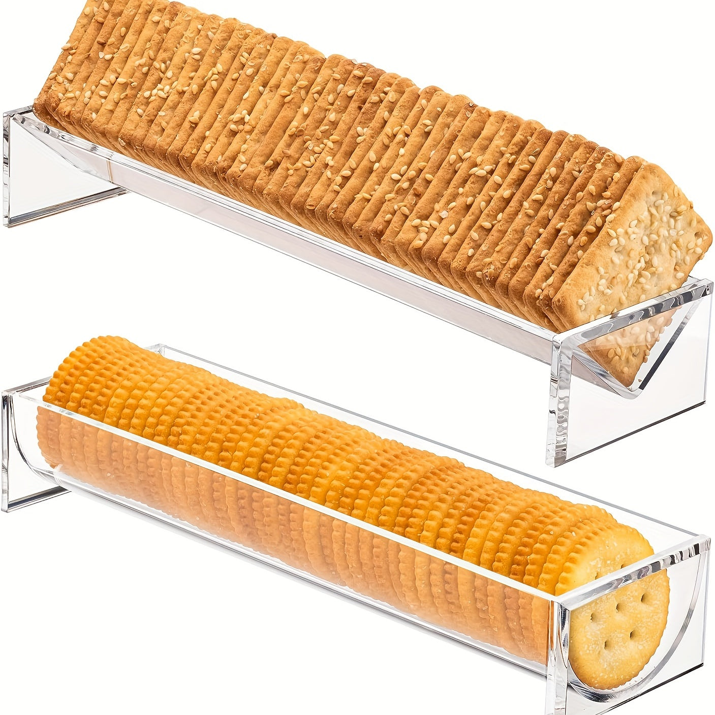 YumiPLUS Présentoir à desserts en plastique 2 niveaux, lot de 1