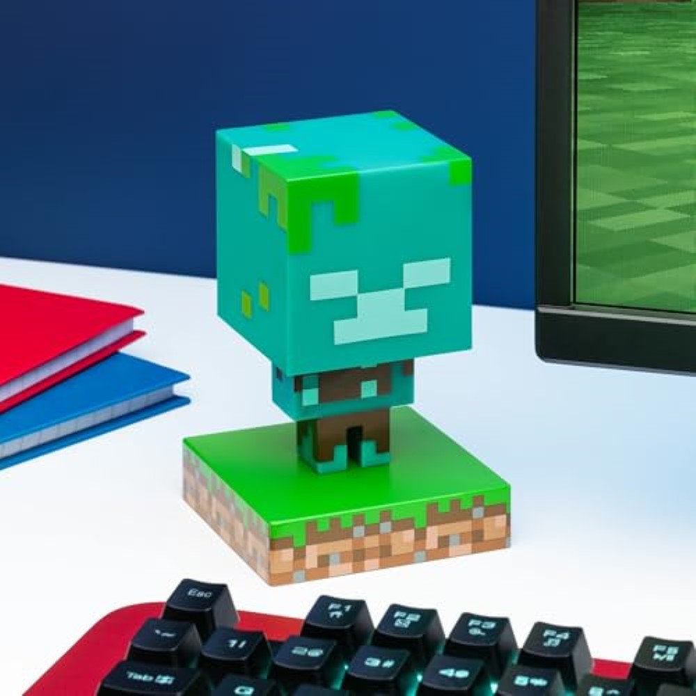 MINECRAFT Lampe Icône Zombi Noyé - sous Licence Officielle - à Piles